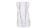 Realistic Texture Sleeve with Smooth Clear Slicone Masturbation Cup